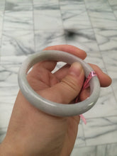 Load image into Gallery viewer, 53.1mm Certified Type A 100% Natural light green/white authentic Jadeite Jade bangle R43-0004