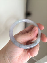 Load image into Gallery viewer, 57.3mm certified Type A 100% Natural black/white/purple (乌鸡翡翠) round cut Jadeite Jade bangle AK17-2610