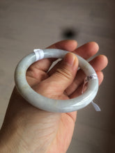 Load image into Gallery viewer, 54.2mm Certified 100% natural Type A light purple/white round cut jadeite jade bangle D49-9551