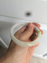 Load image into Gallery viewer, 57mm certificated type A 100% Natural light green yellow Jadeite Jade bangle AD84-5745
