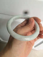 Load image into Gallery viewer, 56.9mm 100% natural Type A light green white jadeite jade bangle AD86-1030