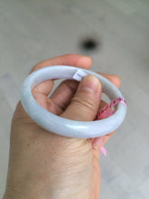 Load image into Gallery viewer, 51.3mm Certified Type A 100% Natural green light purple Jadeite Jade oval bangle AD53-3154