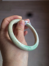 Load image into Gallery viewer, 59.5mm Certified Type A 100% Natural sunny green/yellow Jadeite Jade bangle D53-2599