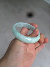 Load image into Gallery viewer, 53.5mm Certified type A 100% Natural light green oval jadeite jade bangle AD87-1032