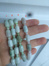 Load image into Gallery viewer, 100% natural green/white type A jadeite jade Capsule bead bracelet AE-bracelet