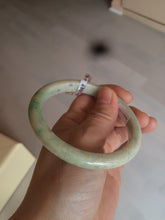 Load image into Gallery viewer, 59.5mm Certified Type A 100% Natural sunny green/yellow Jadeite Jade bangle D53-2599