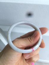 Load image into Gallery viewer, 51.3mm Certified Type A 100% Natural green light purple Jadeite Jade oval bangle AD53-3154