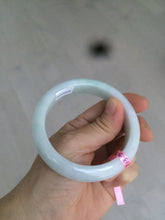 Load image into Gallery viewer, 57mm certified type A 100% Natural white green jadeite jade bangle AD52-9288