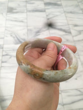 Load image into Gallery viewer, 57.7mm Certified 100% natural Type A green/brown/purple jadeite jade bangle R45-3374