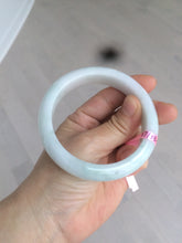 Load image into Gallery viewer, 57mm certified type A 100% Natural white green jadeite jade bangle AD52-9288
