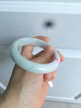 Load image into Gallery viewer, 57mm certified type A 100% Natural white green jadeite jade bangle AD52-9288