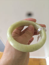 Load image into Gallery viewer, 58.3mm 100% Natural yellow/white lantian Jade (Xiu jade)(Serpentine) bangle J86-1