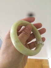 Load image into Gallery viewer, 58.3mm 100% Natural yellow/white lantian Jade (Xiu jade)(Serpentine) bangle J86-1