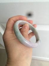 Load image into Gallery viewer, 54.5mm certified Type A 100% Natural green/purple/white  jadeite jade bangle AB69-9790