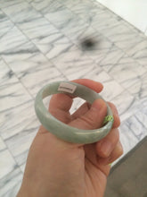 Load image into Gallery viewer, 52mm certified Type A 100% Natural light green thin jadeite jade bangle AH10-3438