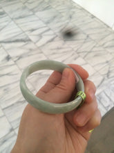Load image into Gallery viewer, 52mm certified Type A 100% Natural light green thin jadeite jade bangle AH10-3438