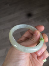 Load image into Gallery viewer, 54.7mm Certificated Type A 100% Natural yellow oval jadeite jade bangle AC37-8526