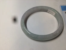 Load image into Gallery viewer, 55.5mm Certified Type A 100% Natural icy watery light purple/white/green oval Jadeite Jade bangle AM55-6862