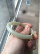 Load image into Gallery viewer, 54.7mm Certificated Type A 100% Natural yellow oval jadeite jade bangle AC37-8526