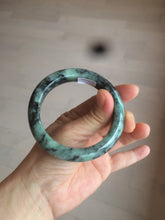 Load image into Gallery viewer, 55.5mm Certified 100% Natural type A dark green/green Jadeite Jade bangle AB68-9800