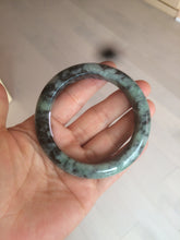 Load image into Gallery viewer, 55.5mm Certified 100% Natural type A dark green/green Jadeite Jade bangle AB68-9800