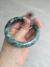 Load image into Gallery viewer, 55.5mm Certified 100% Natural type A dark green/green Jadeite Jade bangle AB68-9800