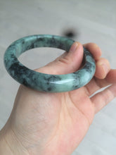 Load image into Gallery viewer, 55.5mm Certified 100% Natural type A dark green/green Jadeite Jade bangle AB68-9800