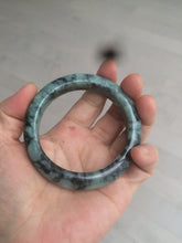 Load image into Gallery viewer, 55.5mm Certified 100% Natural type A dark green/green Jadeite Jade bangle AB68-9800
