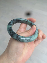 Load image into Gallery viewer, 55.5mm Certified 100% Natural type A dark green/green Jadeite Jade bangle AB68-9800