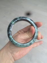 Load image into Gallery viewer, 55.5mm Certified 100% Natural type A dark green/green Jadeite Jade bangle AB68-9800