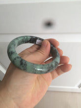 Load image into Gallery viewer, 55.5mm Certified 100% Natural type A dark green/green Jadeite Jade bangle AB68-9800