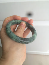Load image into Gallery viewer, 55.5mm Certified 100% Natural type A dark green/green Jadeite Jade bangle AB68-9800