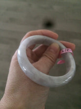 Load image into Gallery viewer, Sale! 54.5mm type A 100% Natural light purple/white/gray Jadeite Jade bangle B29