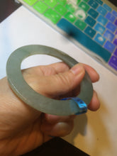 Load image into Gallery viewer, 54mm Type A 100% Natural dark green/gray Jadeite Jade bangle AS52