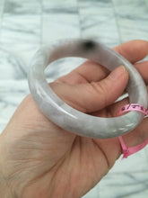 Load image into Gallery viewer, Sale! 54.5mm type A 100% Natural light purple/white/gray Jadeite Jade bangle B29