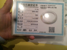 Load image into Gallery viewer, 52.6mm 100% natural certified green/white/yellow jadeite jade bangle W91-1957