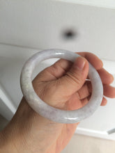 Load image into Gallery viewer, 55.7mm certified 100% natural green/white/purple/yellow(FU LU SHOU) round cut jadeite jade bangle U94-8994