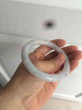 Load image into Gallery viewer, 55.7mm certified 100% natural green/white/purple/yellow(FU LU SHOU) round cut jadeite jade bangle U94-8994