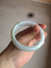 Load image into Gallery viewer, 55.7mm certified 100% natural Type A  green/white/purple jadeite jade bangle AF14-8935