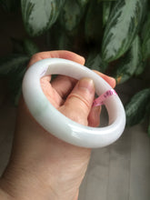 Load image into Gallery viewer, 58mm Certified Type A 100% Natural green/white Jadeite Jade bangle AB57-9281