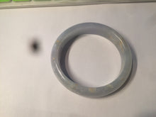 Load image into Gallery viewer, 49mm Certified Type A 100% Natural icy light green/white/purple oval Jadeite Jade bangle etsy AT31-0627