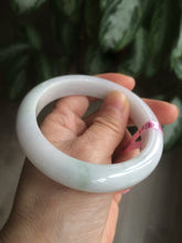 Load image into Gallery viewer, 58mm Certified Type A 100% Natural green/white Jadeite Jade bangle AB57-9281