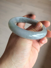 Load image into Gallery viewer, 56mm Certified type A 100% Natural smoky gray/black Jadeite bangle AF11-5972
