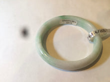 Load image into Gallery viewer, 50.5mm Certified Type A 100% Natural sunny green/white Oval Jadeite Jade bangle AD55