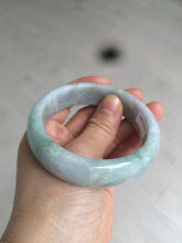Load image into Gallery viewer, 57.6mm certified type A 100% Natural green yellow purple jadeite jade bangle K94-9897