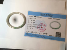 Load image into Gallery viewer, 48mm certified Type A 100% Natural sunny green/dark green/gray/black round cut Jadeite Jade bangle am64-6622