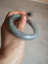 Load image into Gallery viewer, 56mm Certified type A 100% Natural smoky gray/black Jadeite bangle AF11-5972