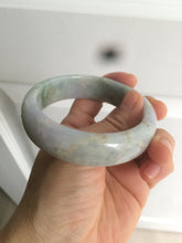 Load image into Gallery viewer, 57.6mm certified type A 100% Natural green yellow purple jadeite jade bangle K94-9897
