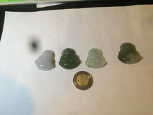 Load image into Gallery viewer, 100% Natural white green happy buddha jadeite Jade pendant necklace AD57