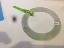 Load image into Gallery viewer, 55.5mm Certified Type A 100% Natural sunny green/purple/red (福禄寿) thin Jadeite Jade bangle U67-1443